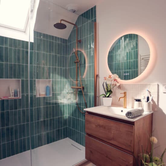 Installation d'une salle de bains signature DUCCI retro chic