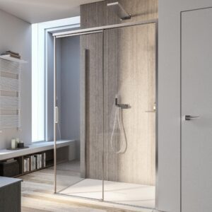 Paroi de douche d'angle coulissante INFINITO SF + F  - L100 à 170 cm